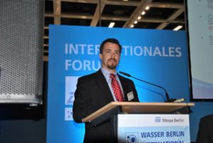 Wasser Berlin International 2015: Cyber Forum mit Kevin Morley, American Water Works Association (Bild: IWP)