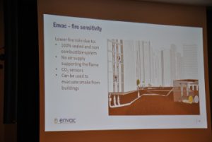 Über Praxiserfahrungen mit pneumatischen Sammelsystemen berichtete Jonas Törnblom, Senior Vice President ENVAC Group Schweden.