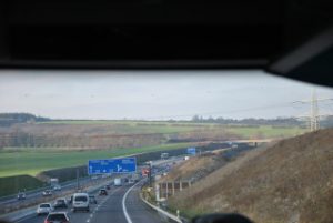 Autobahn: Blick aus Bus