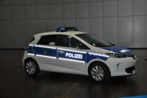 Schaufenster-Elektromobilität: Auch Einsatzfahrzeuge der Polizei fahren elektrisch.